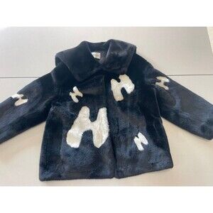 Hèrlian Faux Fur Black and White Coat
